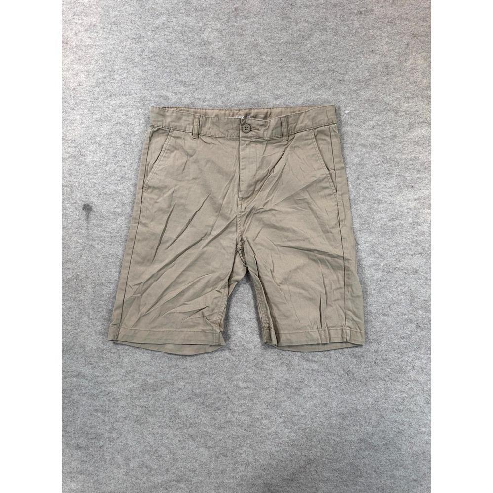 Old Navy Built in Flex Chino Shorts Boys 16 Brown Cotton Stretch Flat Front